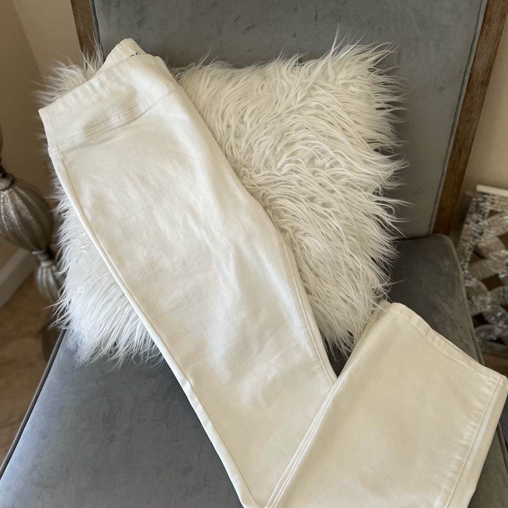 🌸🔥⭐️NWOT Diane Gilman DG2 Women's Cream Denim Pull On Style